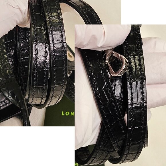 Authentic Longchamp Rosseau Mini Leather Croc Embossed - Picture 11 of 17